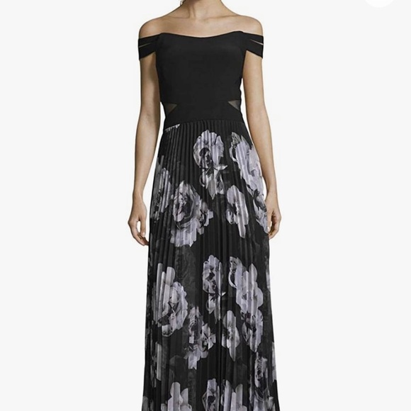 XScape Womens pleated off-shoulder dress size 10 - Picture 3 of 13